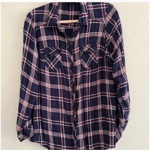 Torrid Blue flannel shirt